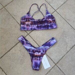 Purple Tie-Dye Bikini Set